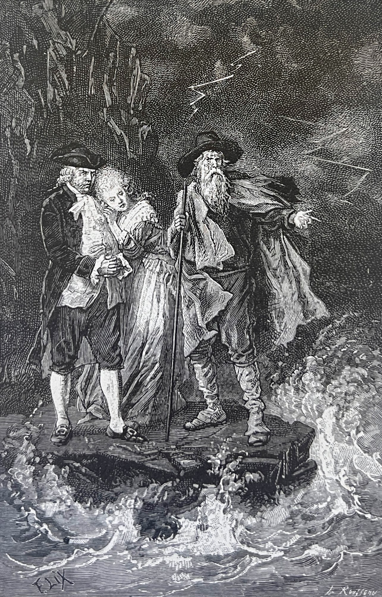 Lix : Ilustration de L&rsquo;Antiquaire, de Walter Scott (1888)