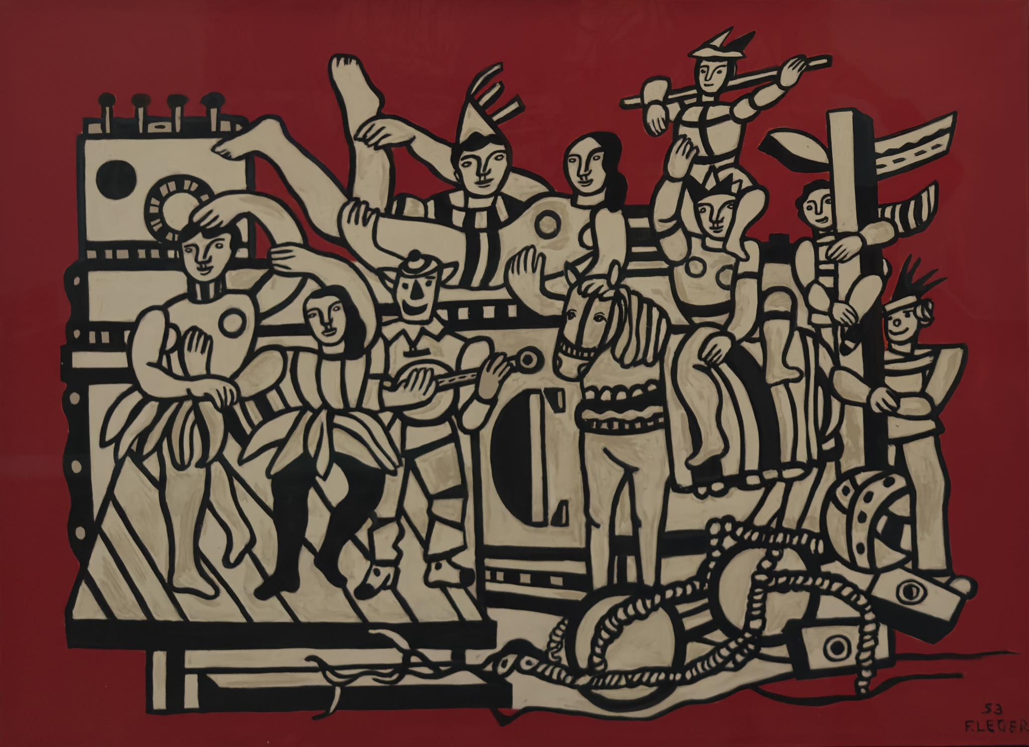Fernand Léger : La Grande Parade sur fond rouge (1926)