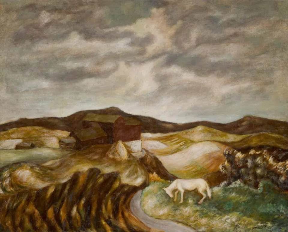 Jackson Pollock : Paysage avec un cheval (1933-1934)