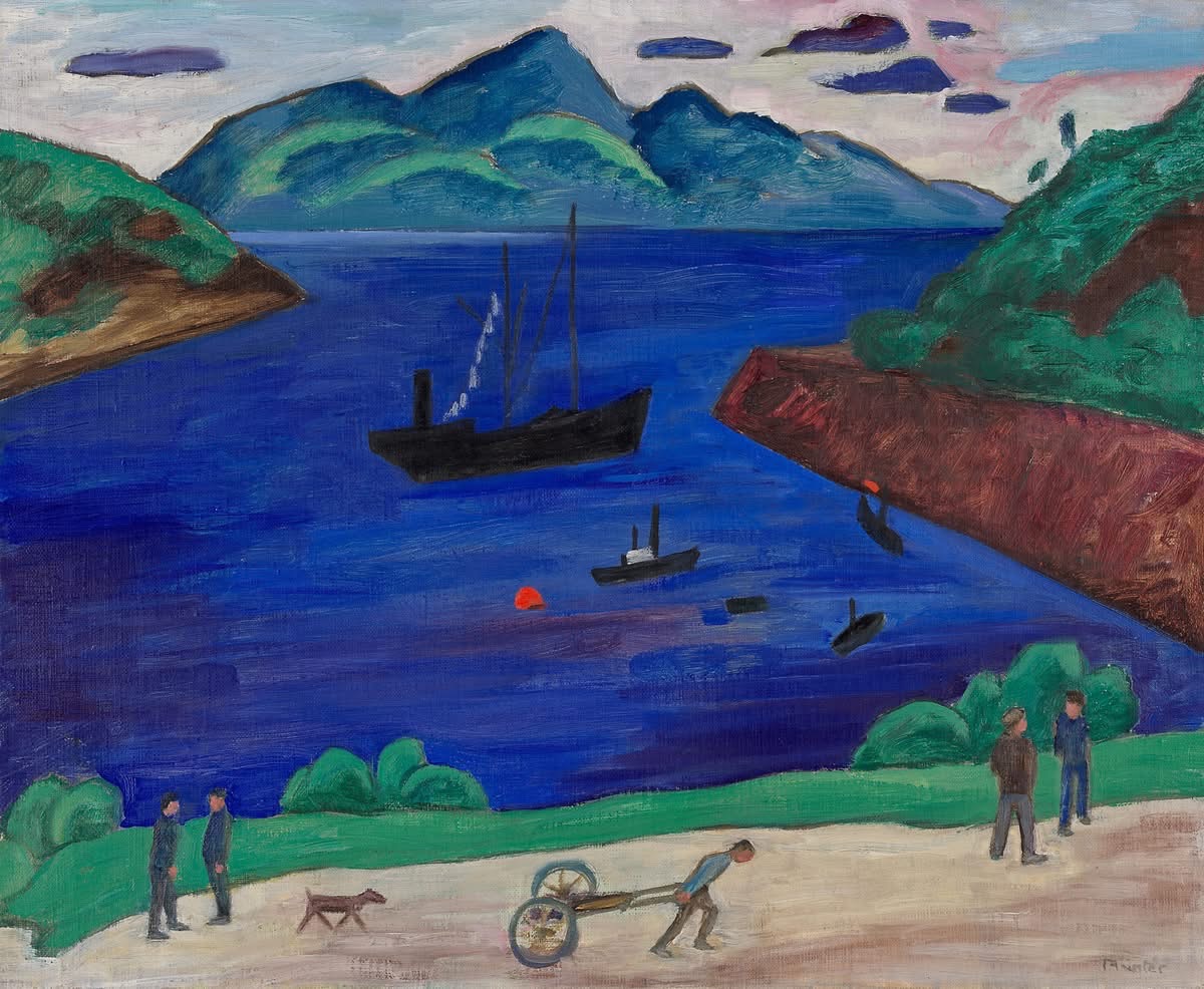 Gabriele Münter : Narvik Harbor (1916)