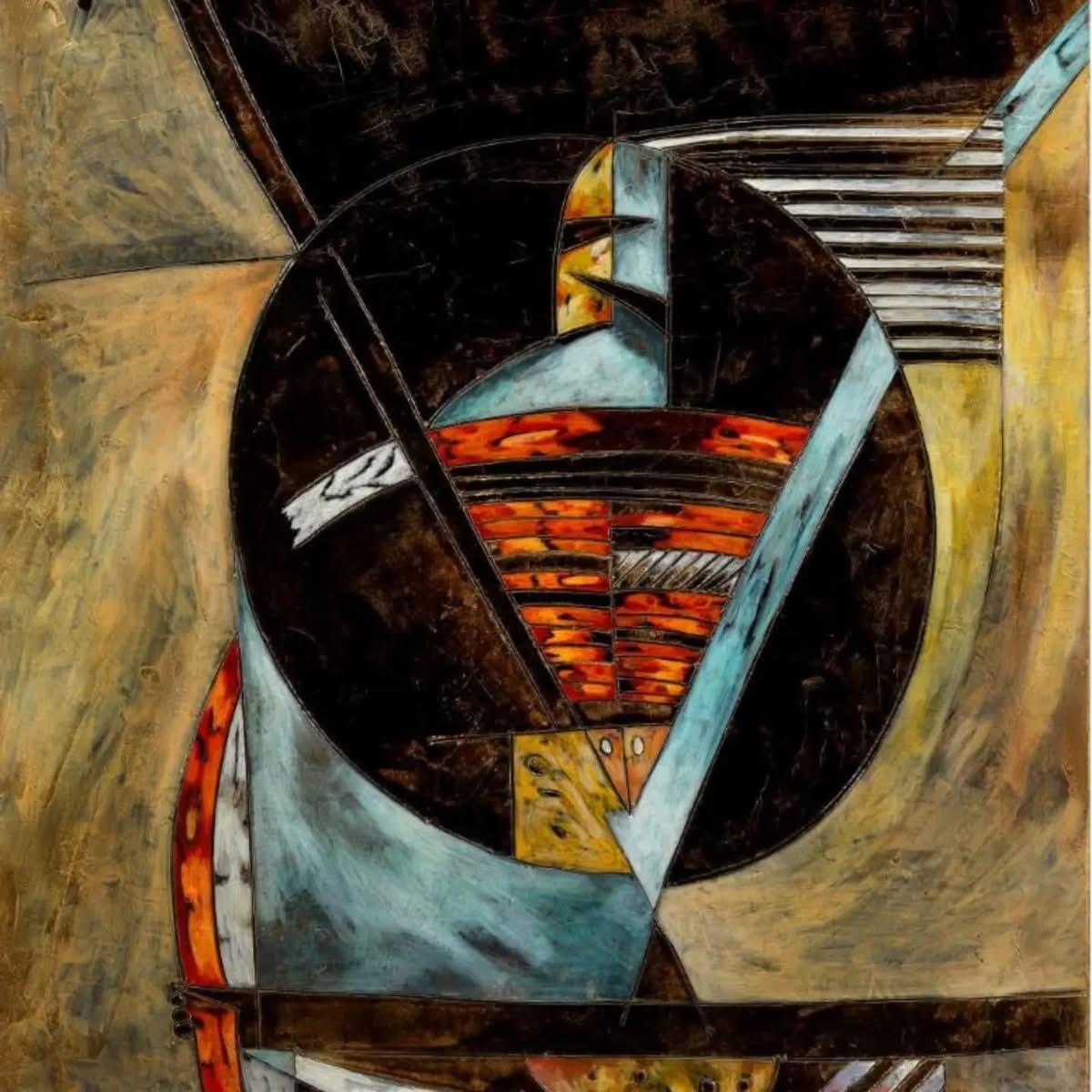 Gianni Dova : Grande testa (1962)