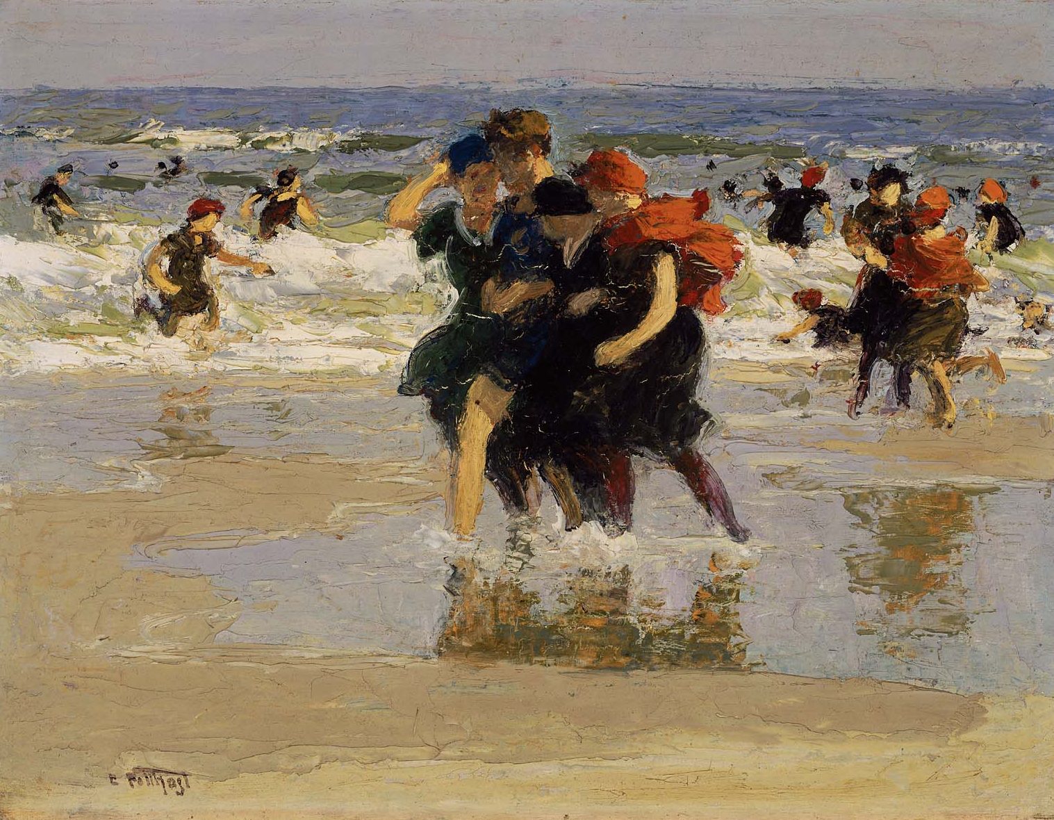 Edward-Henry Potthast : At The Seaside (1905)