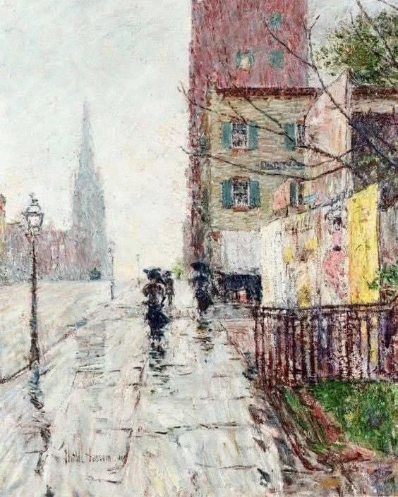 Frederick-Childe Hassam : Rainy Day (1890)